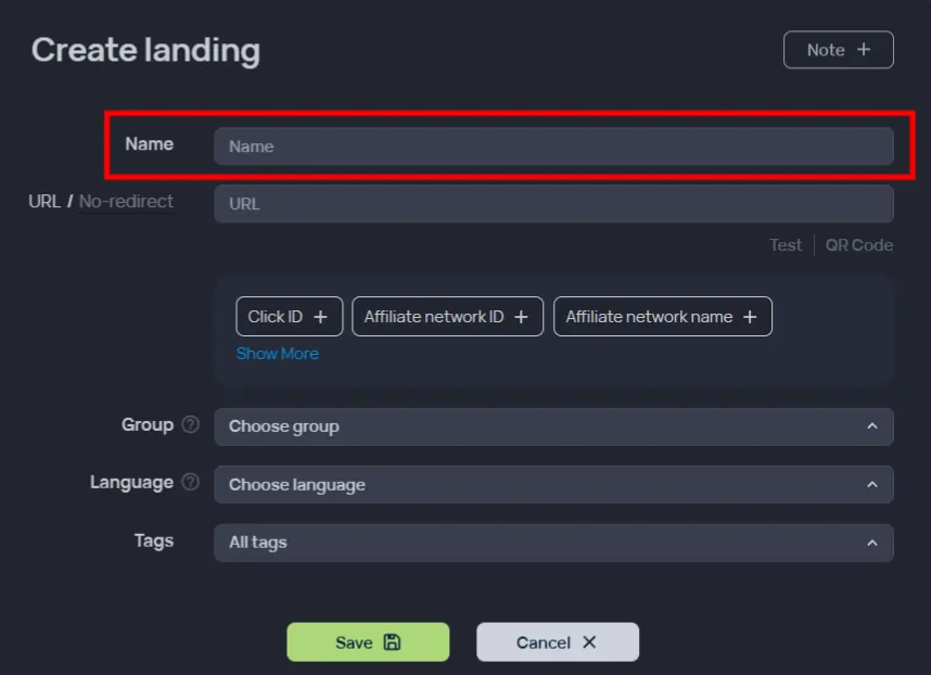 Landing Page Creation on Binom